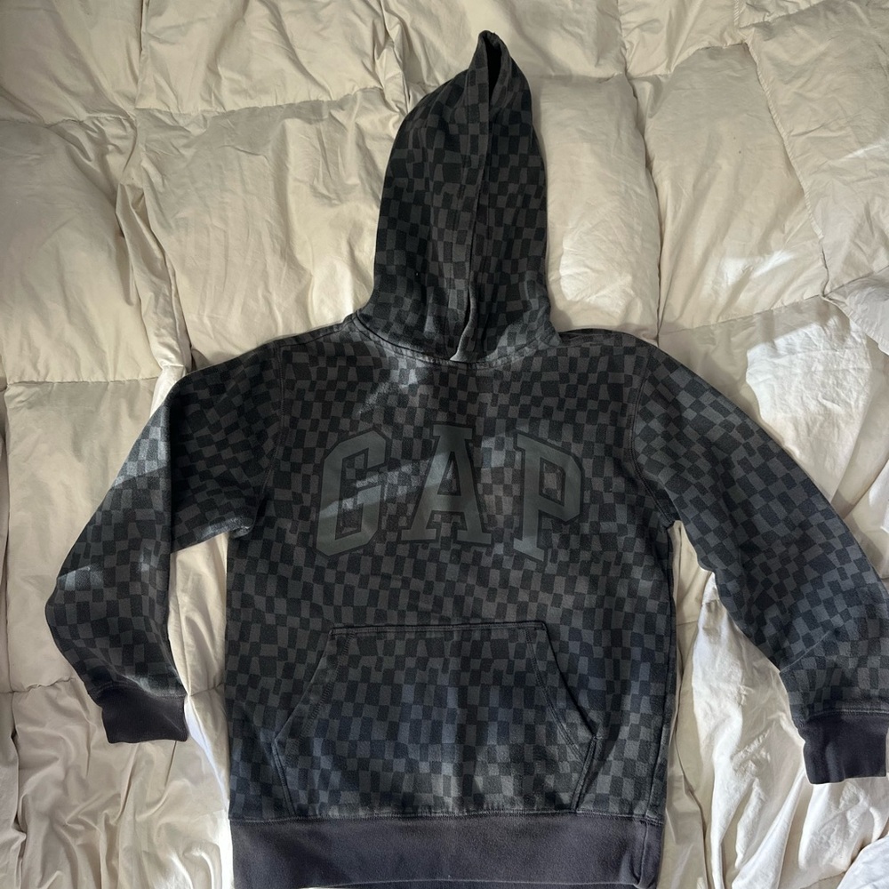 GAP Black Checkered Hoodie